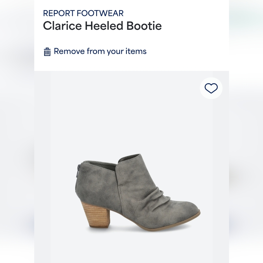 Gray suede ankle boots